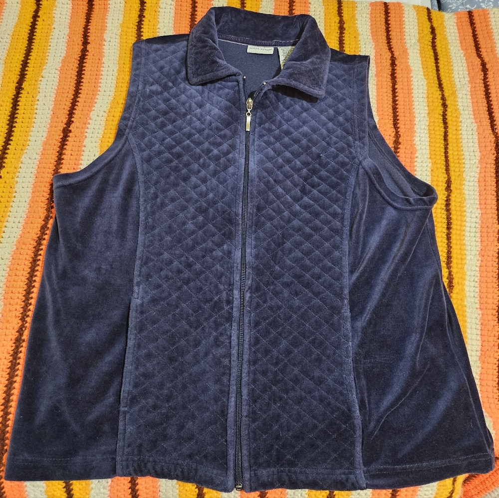 Vintage White Stag Sweater Vest Sz L